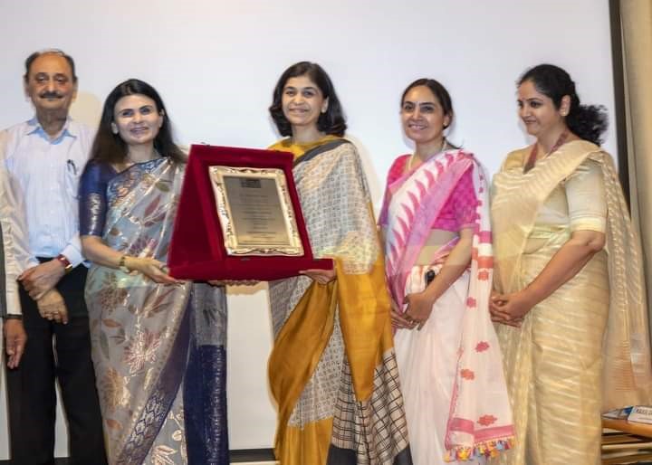 Dr. Darshini Shah, Dental Surgeon and Implantologist at Shalby Hospitals, on receiving PHENOMENAL WOMEN award by GLS University, 2020